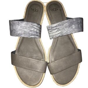 Ugg Australia Women Comfort Leather Sandals Flip Flop Flats Shoes Size 9.5